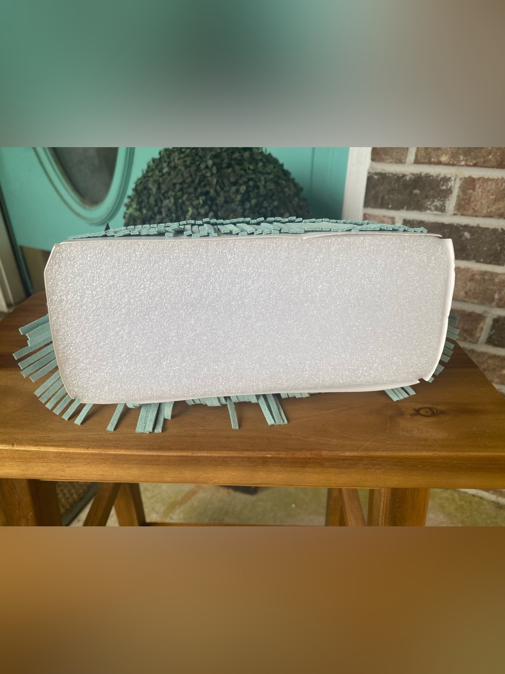 Kate Spade New York Mini Suede Fringe CrossbodyBag Aventurine NWT- HTF - Picture 8 of 10